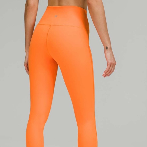 EUC Lululemon Wunder Under High-Rise Tight 25" Orange Soda Size 4 - Picture 3 of 10